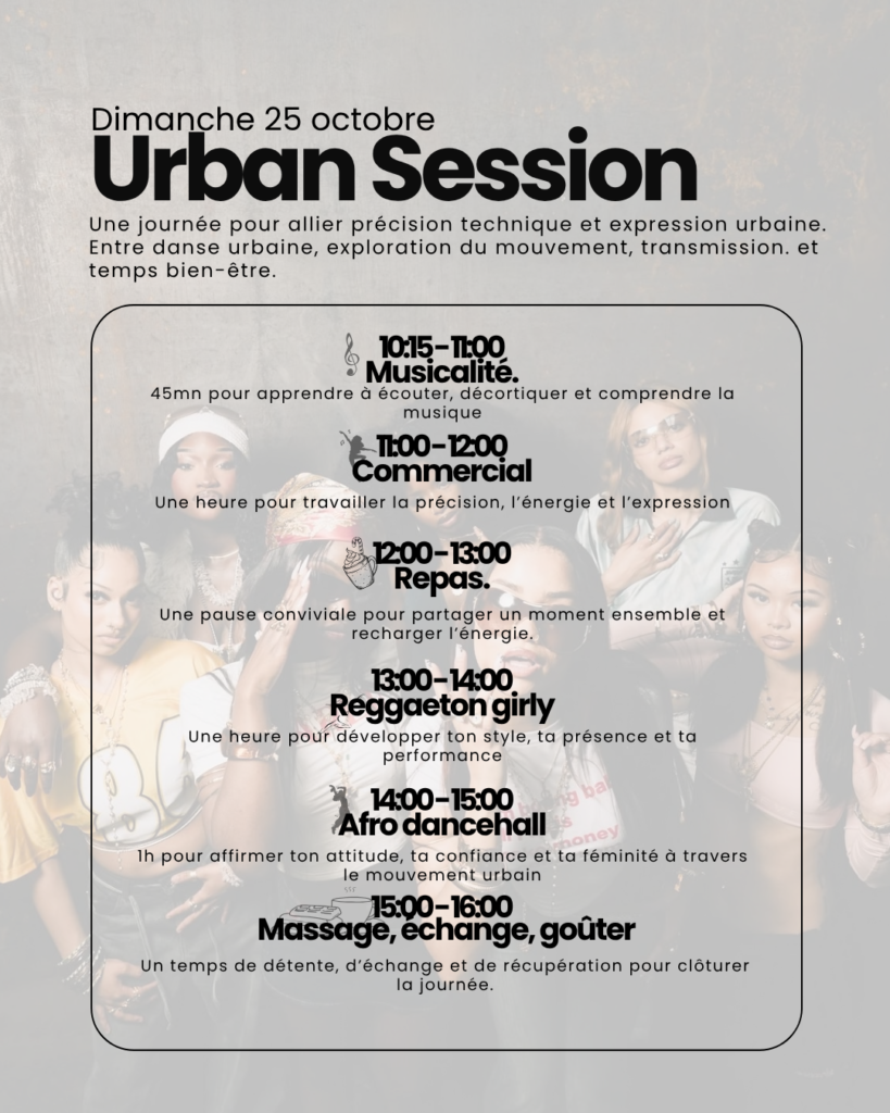 Programme de l’Urban Session du dimanche 25 octobre